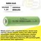 Exell Battery 1.2V NIMH AAA 800mAh Rechargeable Button Top Battery EBC-522 - alternate 4